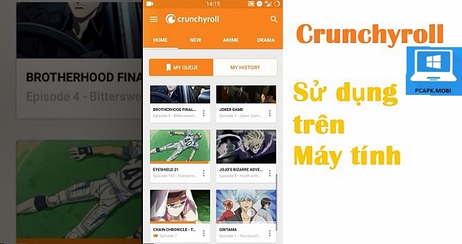 crunchyroll cho may tinh windows pc 6