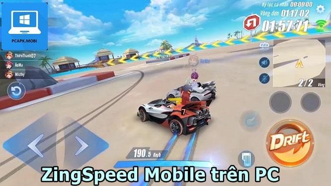 choi game zingspeed mobile pc tren may tinh