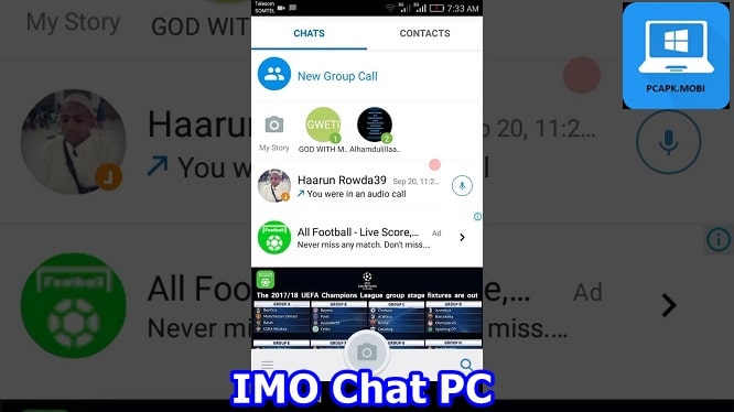imo chat on pc laptop windows 1