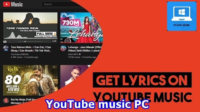 YouTube music on PC